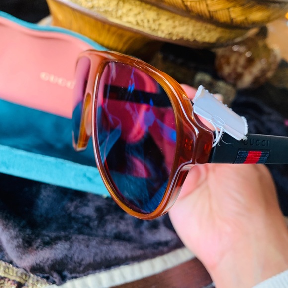 Authentic GUCCI 59mmPilot Acetate logo sunglasses - Picture 7 of 14